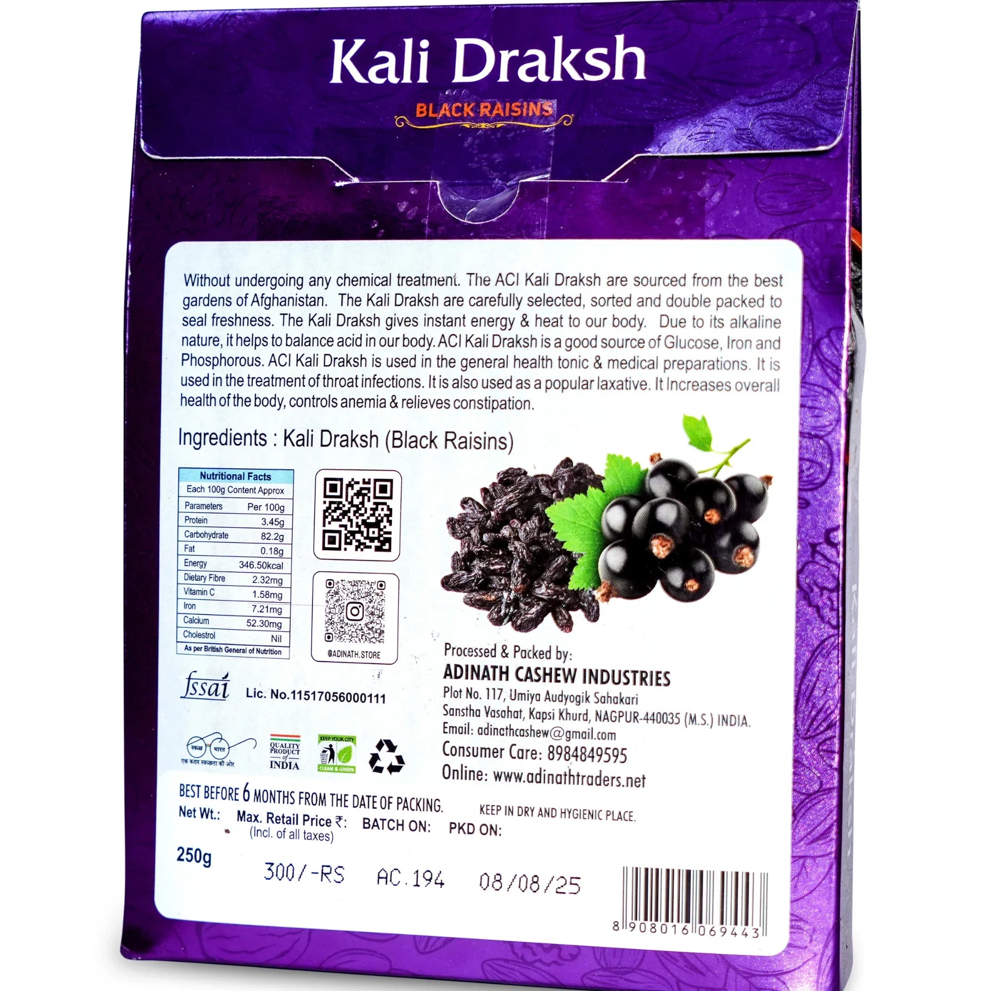 Raisins Kishmish Black Kali Draksh